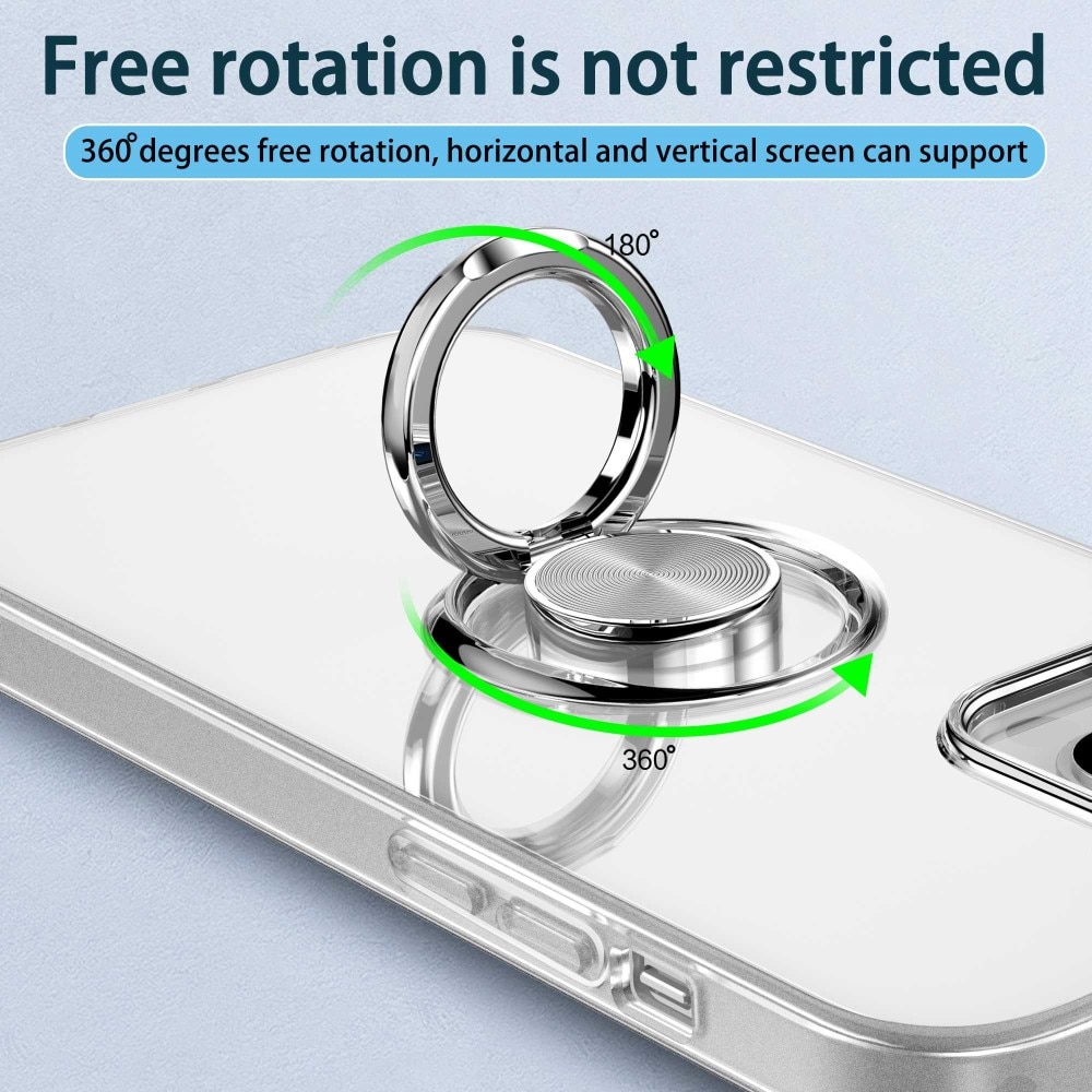 iPhone 14 Pro Max Finger Ring Kickstand TPU Case Transparent
