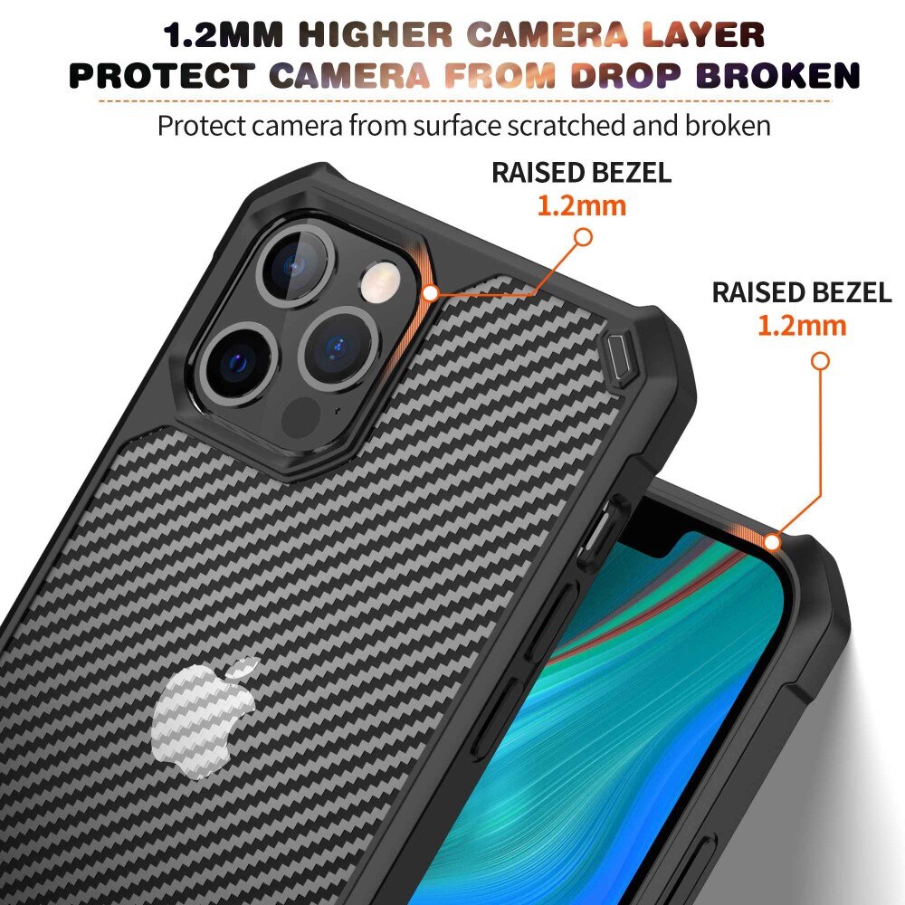 Hybrid Cover iPhone 14 Pro Max Carbon Fiber