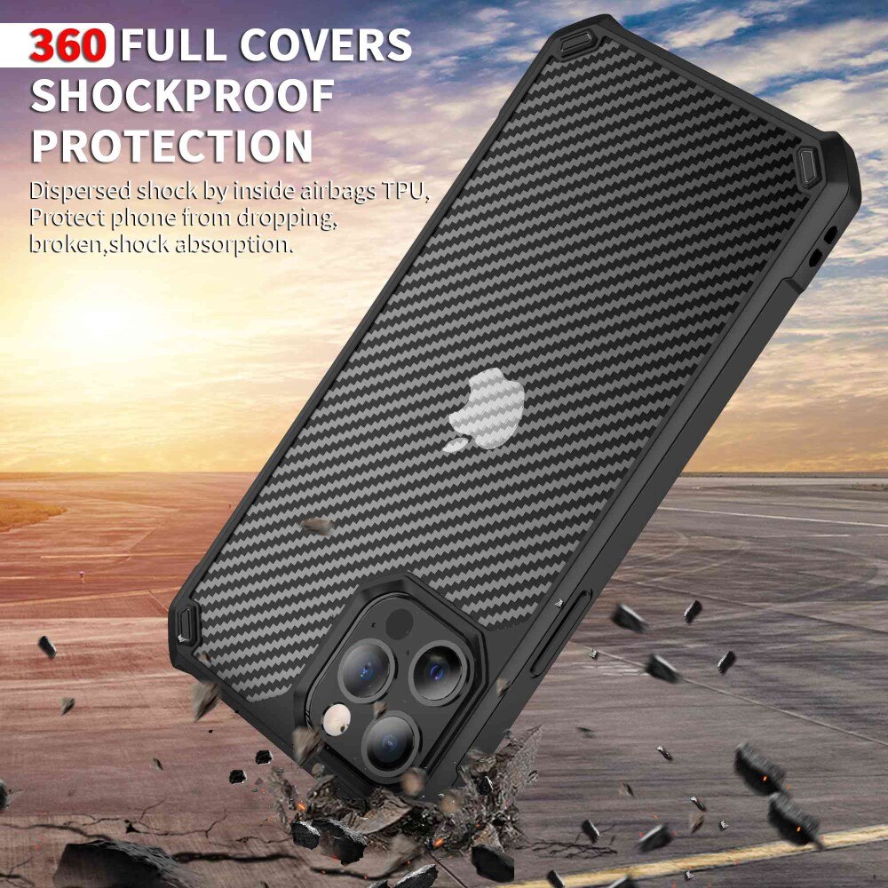 Hybrid Cover iPhone 14 Pro Max Carbon Fiber