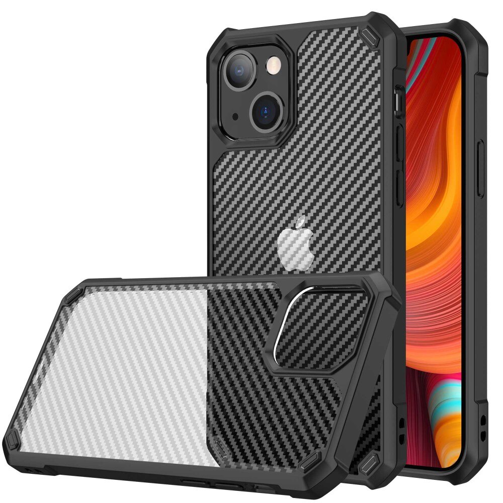 Hybrid Cover iPhone 14 Carbon Fiber