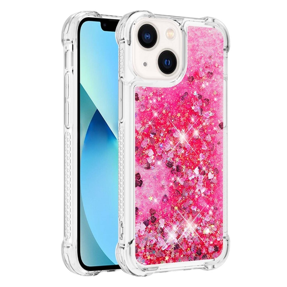 iPhone 14 Glitter Powder TPU Case Pink