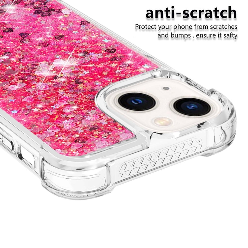iPhone 14 Glitter Powder TPU Case Pink