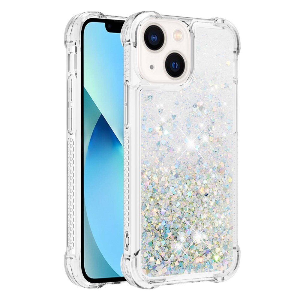 iPhone 14 Glitter Powder TPU Case Silver