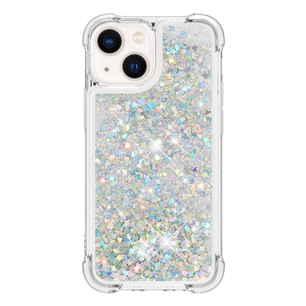 iPhone 14 Glitter Powder TPU Case Silver