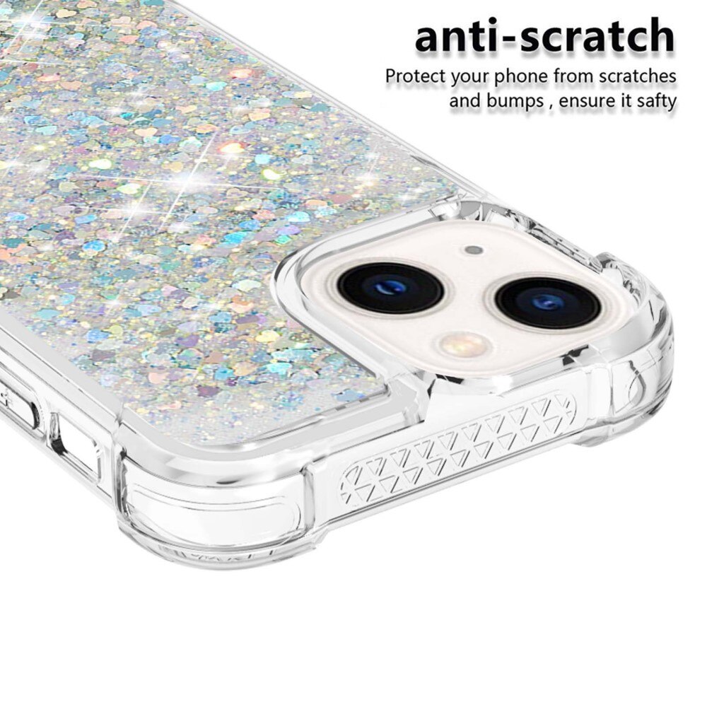 iPhone 14 Glitter Powder TPU Case Silver