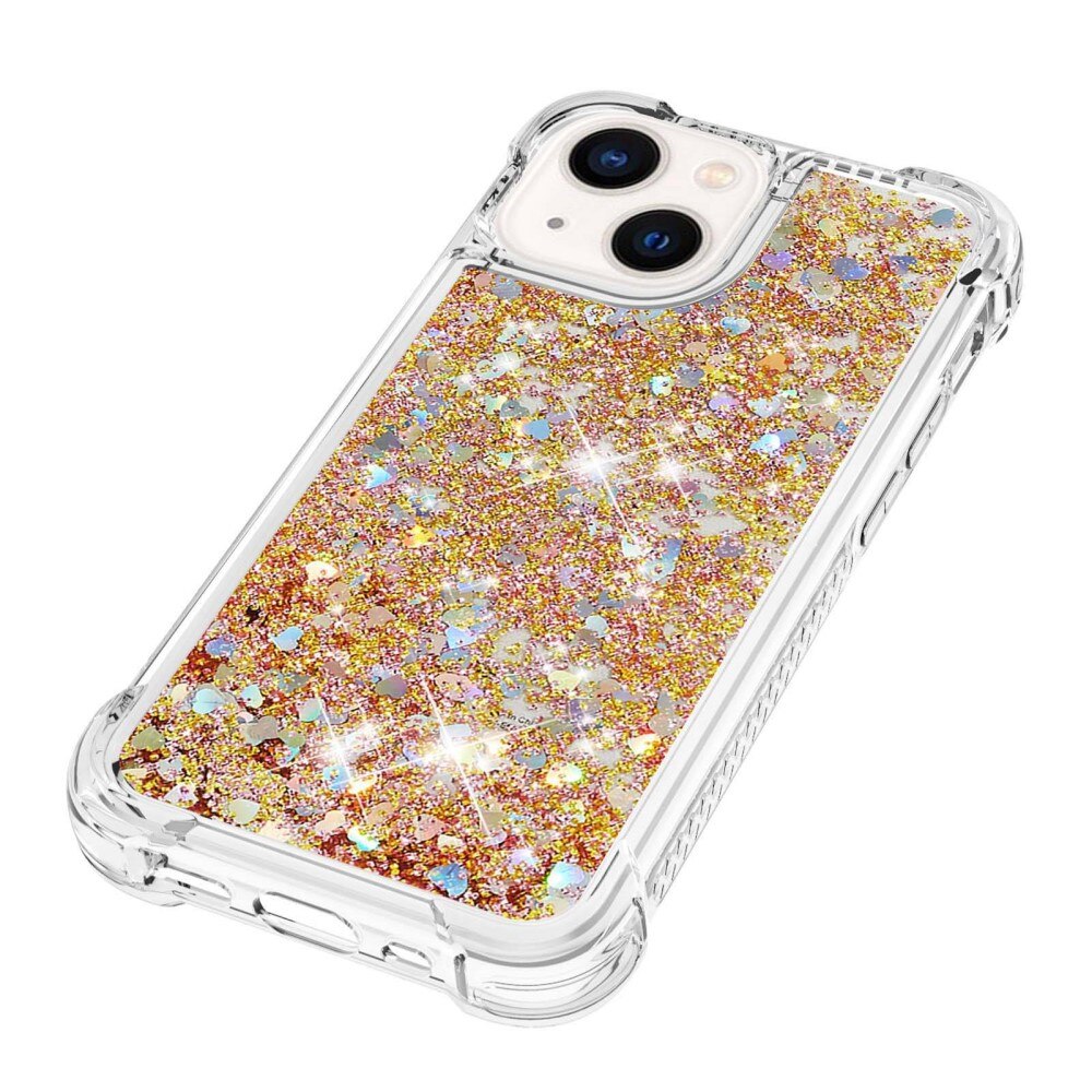 iPhone 14 Glitter Powder TPU Case Gold