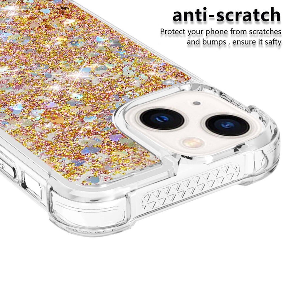 iPhone 14 Glitter Powder TPU Case Gold