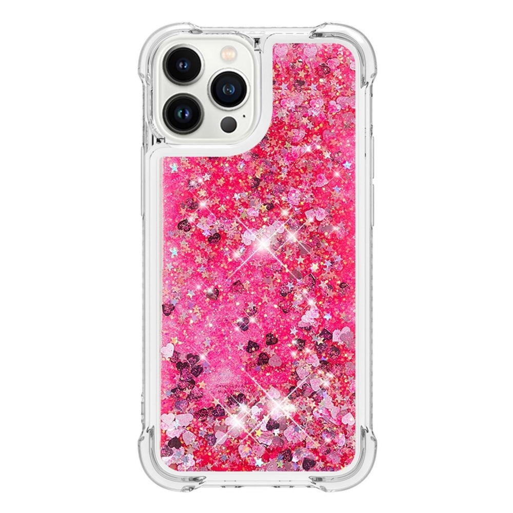 iPhone 14 Pro Glitter Powder TPU Case Pink