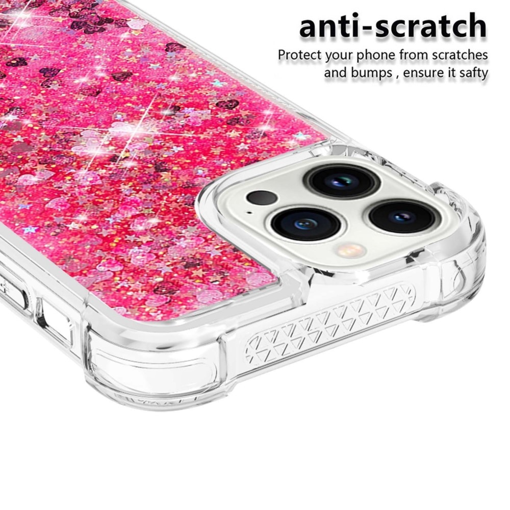 iPhone 14 Pro Glitter Powder TPU Case Pink