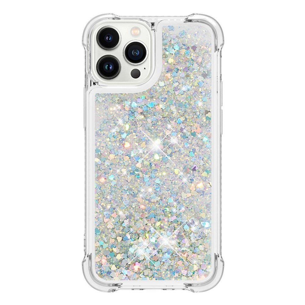 iPhone 14 Pro Glitter Powder TPU Case Silver