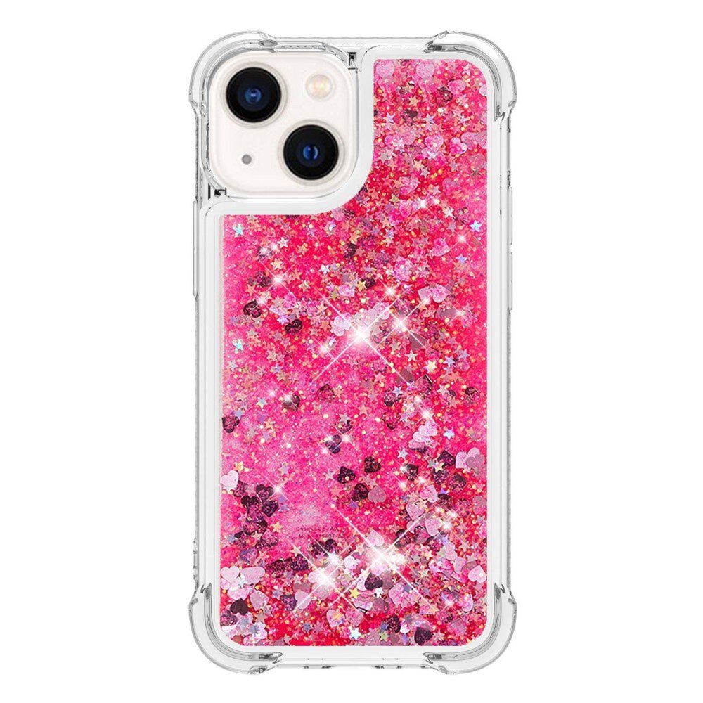 iPhone 14 Plus Glitter Powder TPU Case Pink