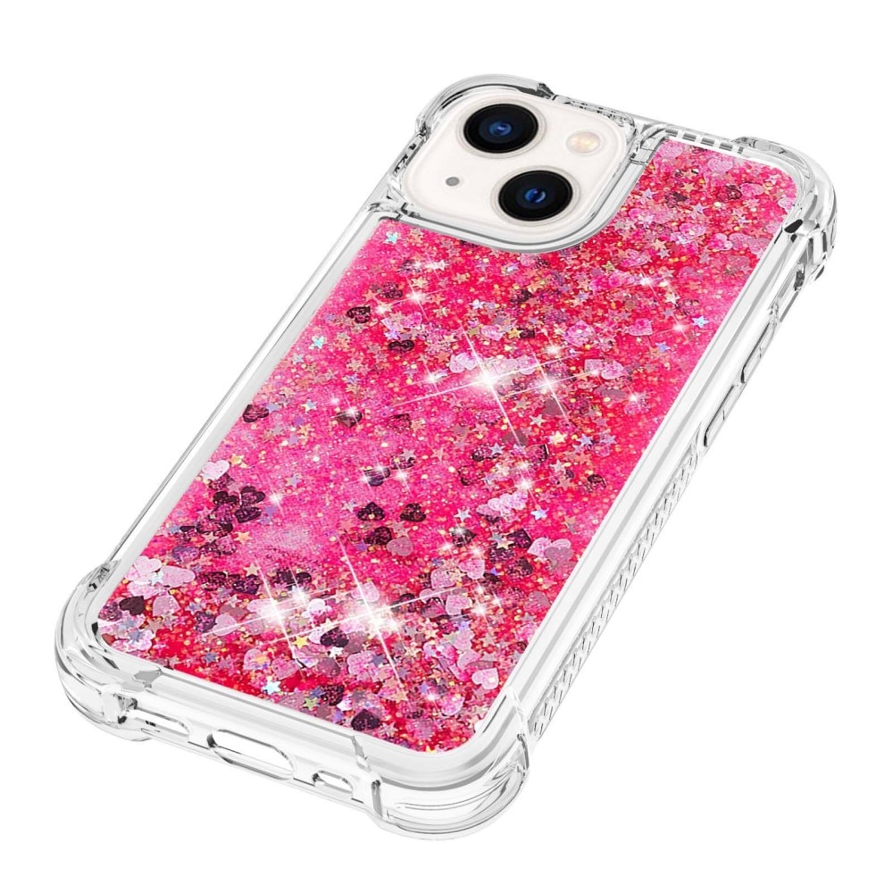 iPhone 14 Plus Glitter Powder TPU Case Pink