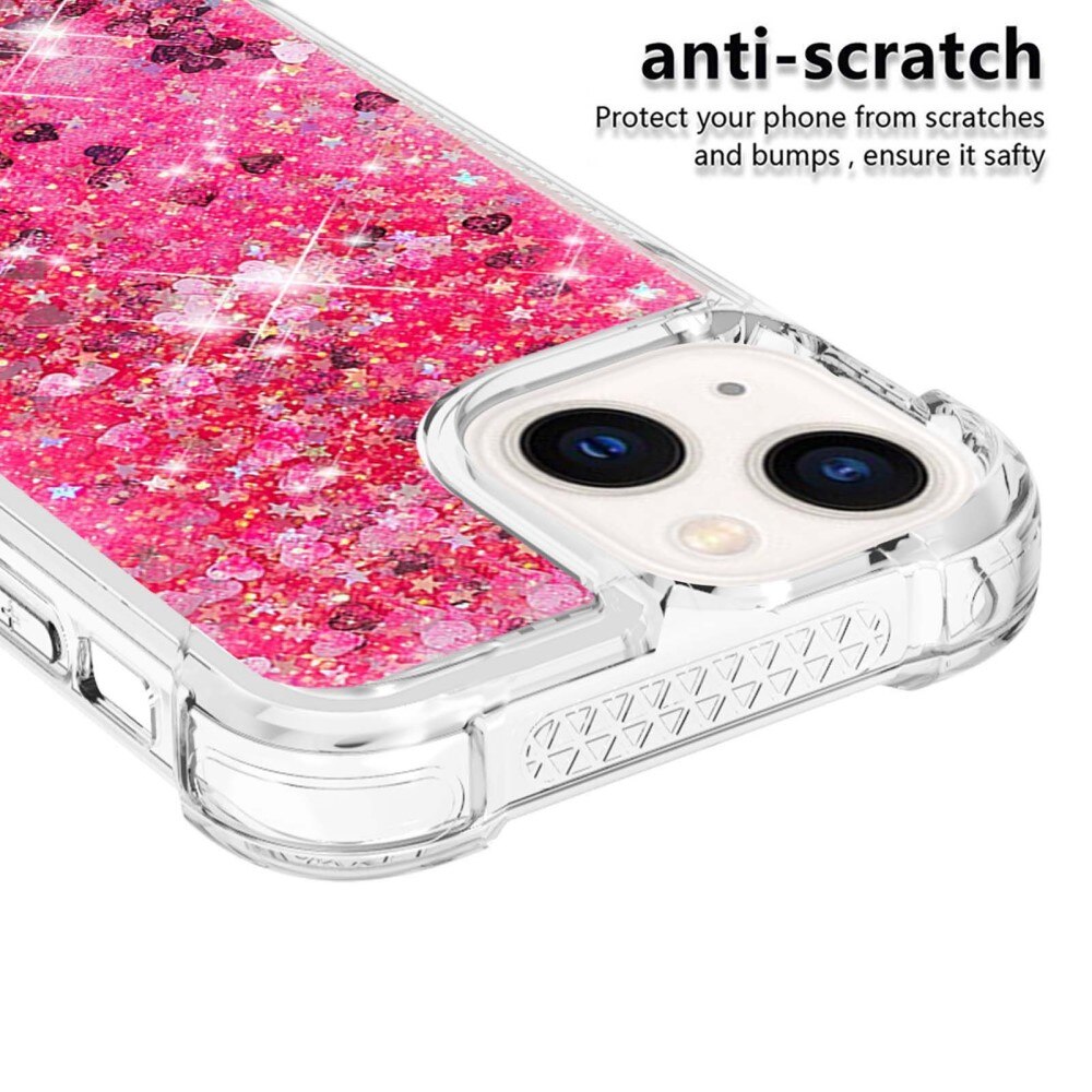 iPhone 14 Plus Glitter Powder TPU Case Pink