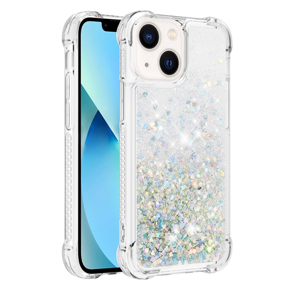 iPhone 14 Plus Glitter Powder TPU Case Silver