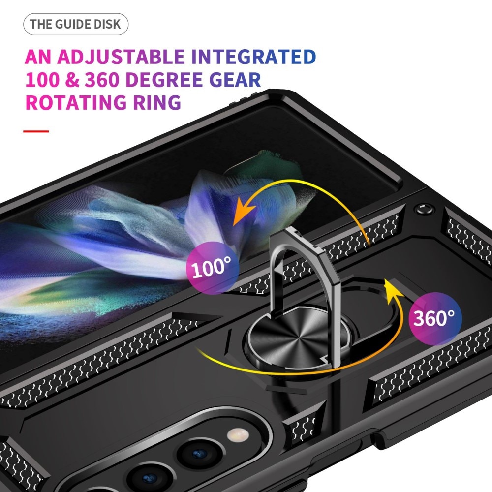 Samsung Galaxy Z Fold 4 Hybrid Case Tech Ring Black
