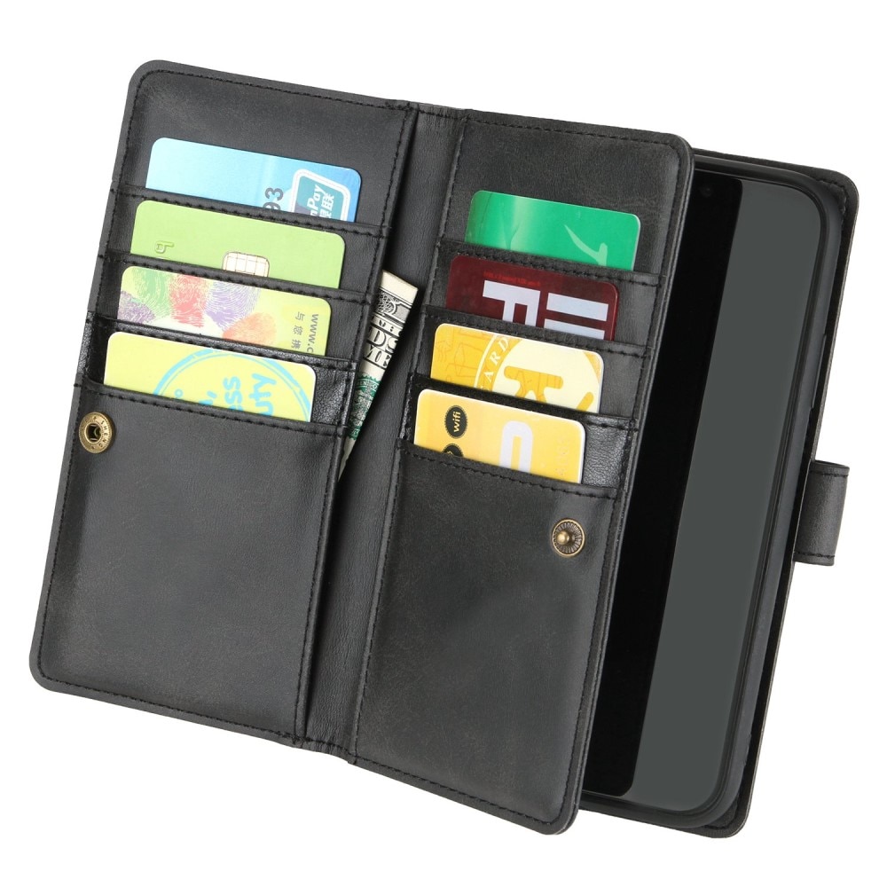 iPhone 14 Multi-slot Leather Cover Black