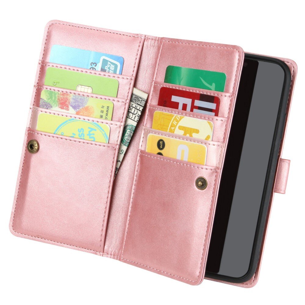 iPhone 14 Multi-slot Leather Cover Pink