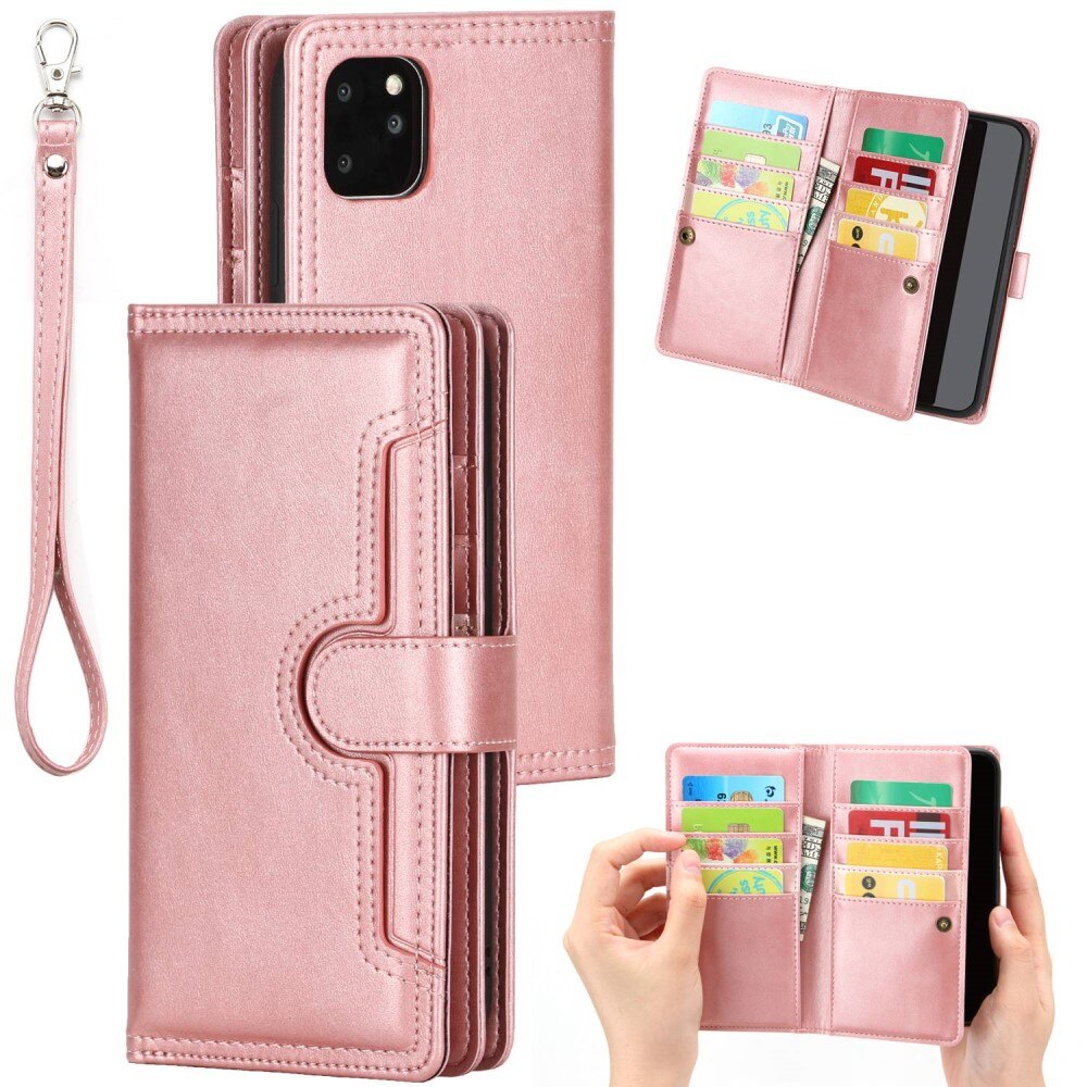 iPhone 14 Multi-slot Leather Cover Pink