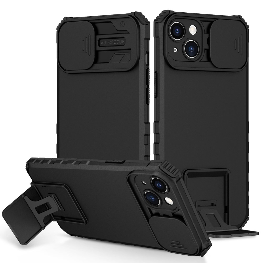 iPhone 14 Plus Kickstand Case w. Camera Protector Black