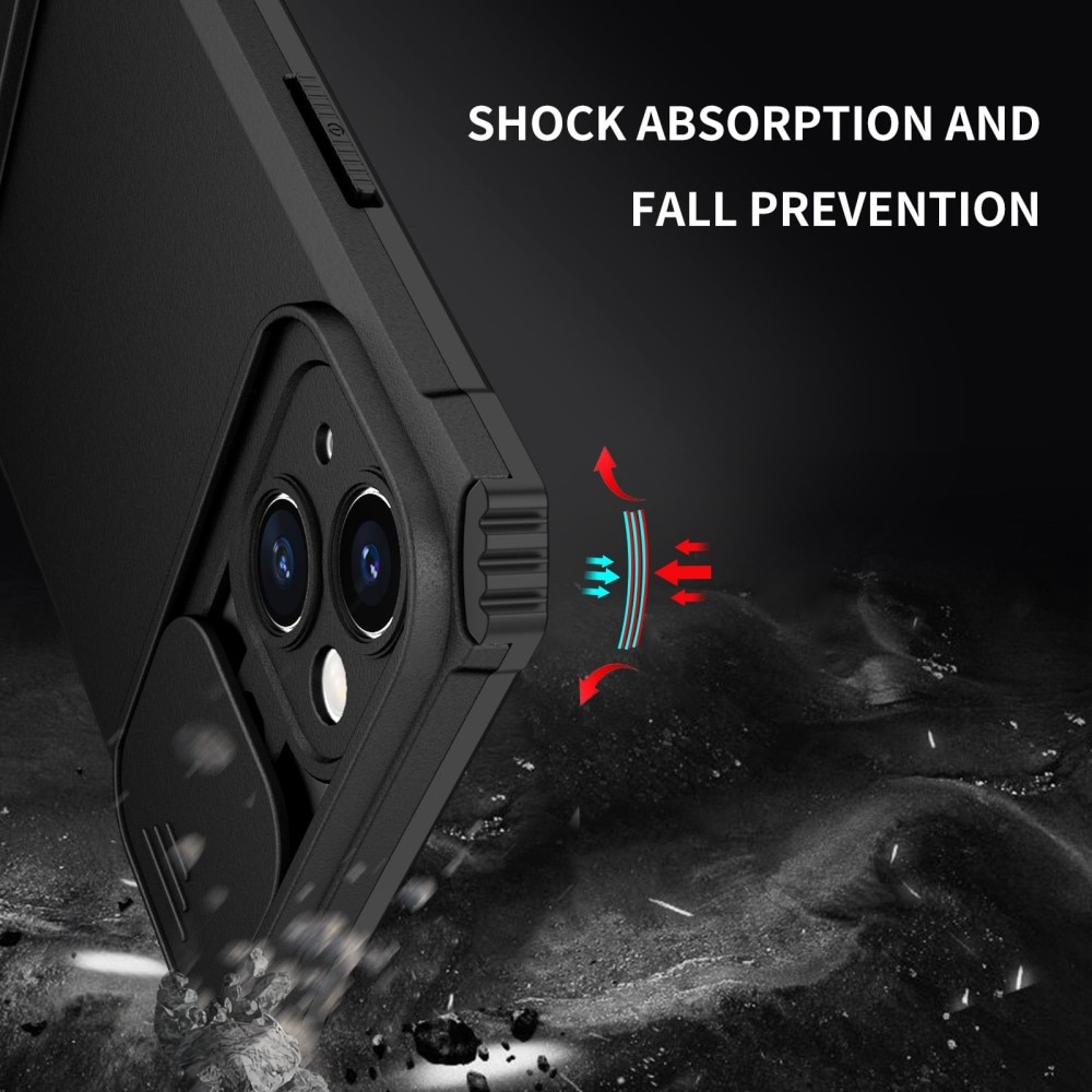 iPhone 14 Plus Kickstand Case w. Camera Protector Black