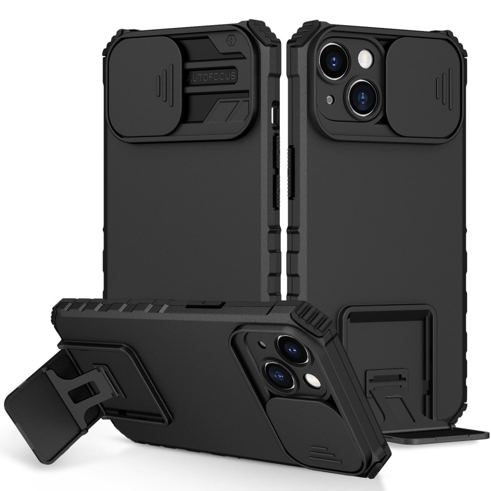 iPhone 14 Kickstand Case w. Camera Protector Black