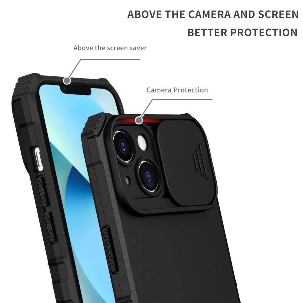 iPhone 14 Kickstand Case w. Camera Protector Black