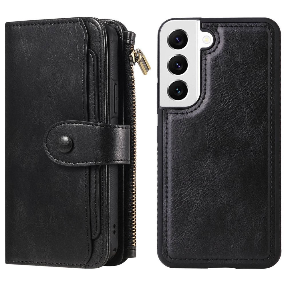 Samsung Galaxy S22 Magnet Leather Multi Wallet Black