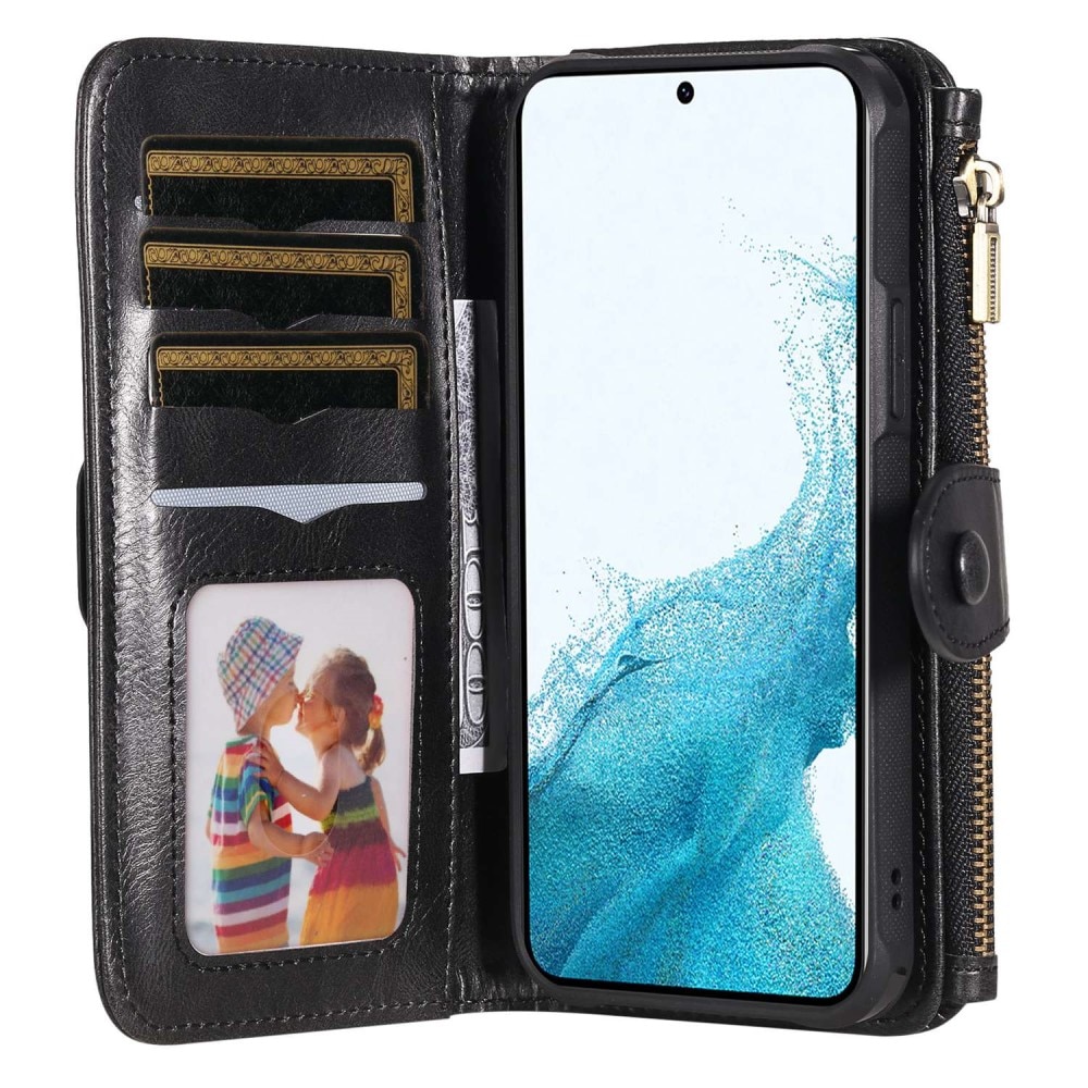 Samsung Galaxy S22 Magnet Leather Multi Wallet Black