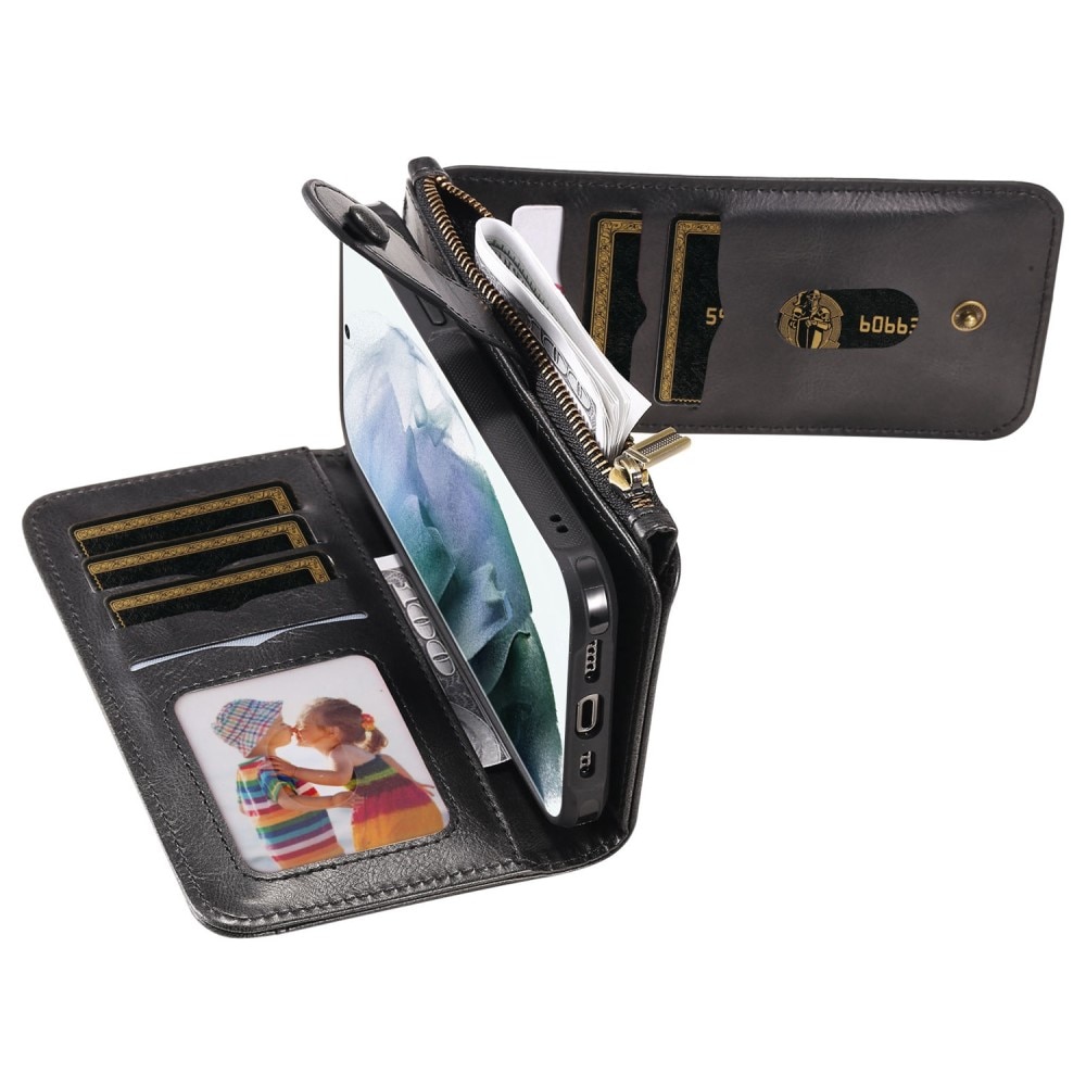 Samsung Galaxy S22 Ultra Magnet Leather Multi Wallet Black