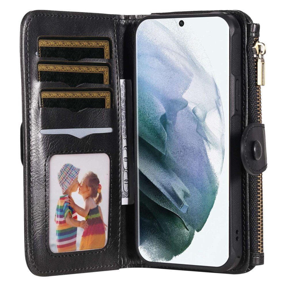 Samsung Galaxy S22 Ultra Magnet Leather Multi Wallet Black