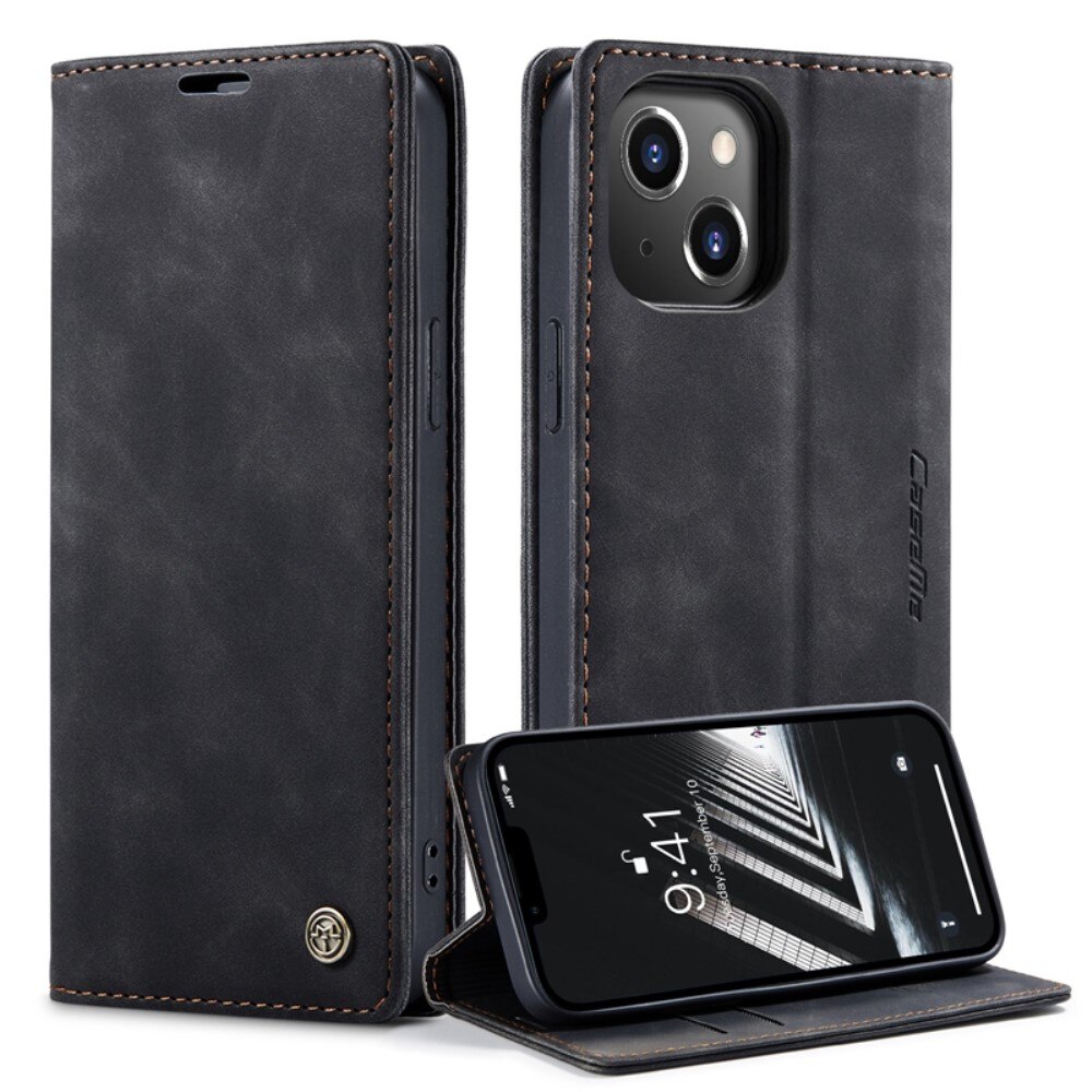 iPhone 14 Plus Slim Wallet Case Black