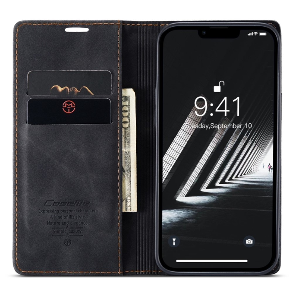 iPhone 14 Plus Slim Wallet Case Black