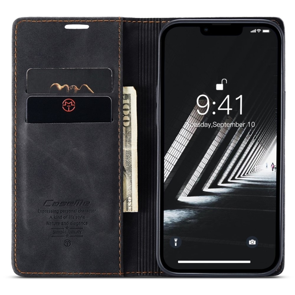 iPhone 14 Slim Wallet Case Black