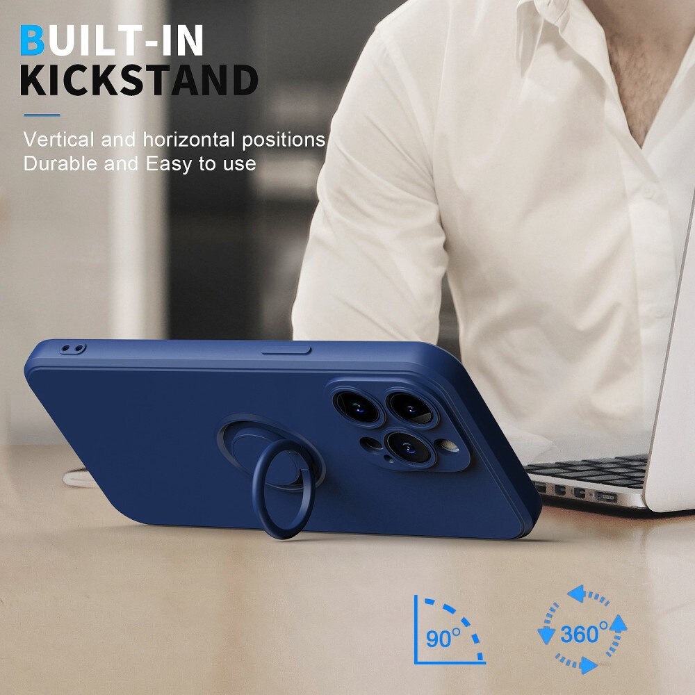 iPhone 14 Pro Hard Case w. Ring Holder Black