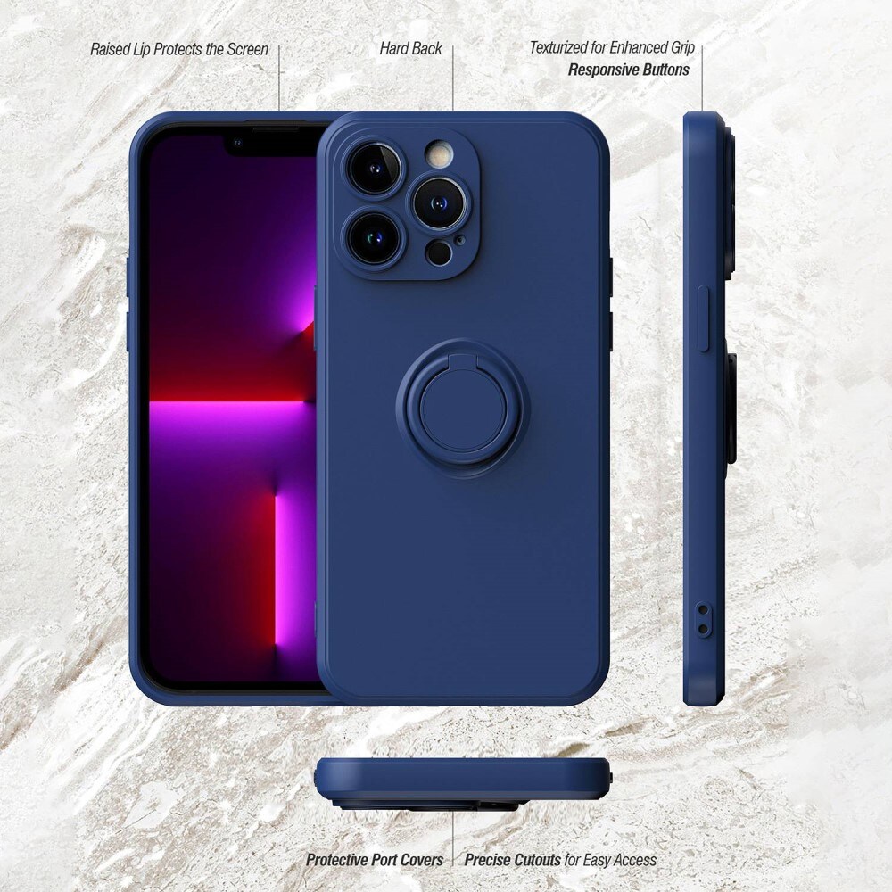 iPhone 14 Pro Hard Case w. Ring Holder Black