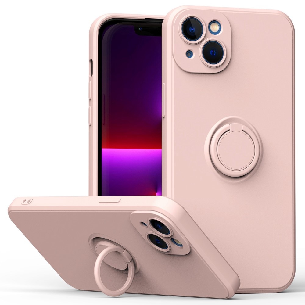 iPhone 14 Hard Case w. Ring Holder Pink