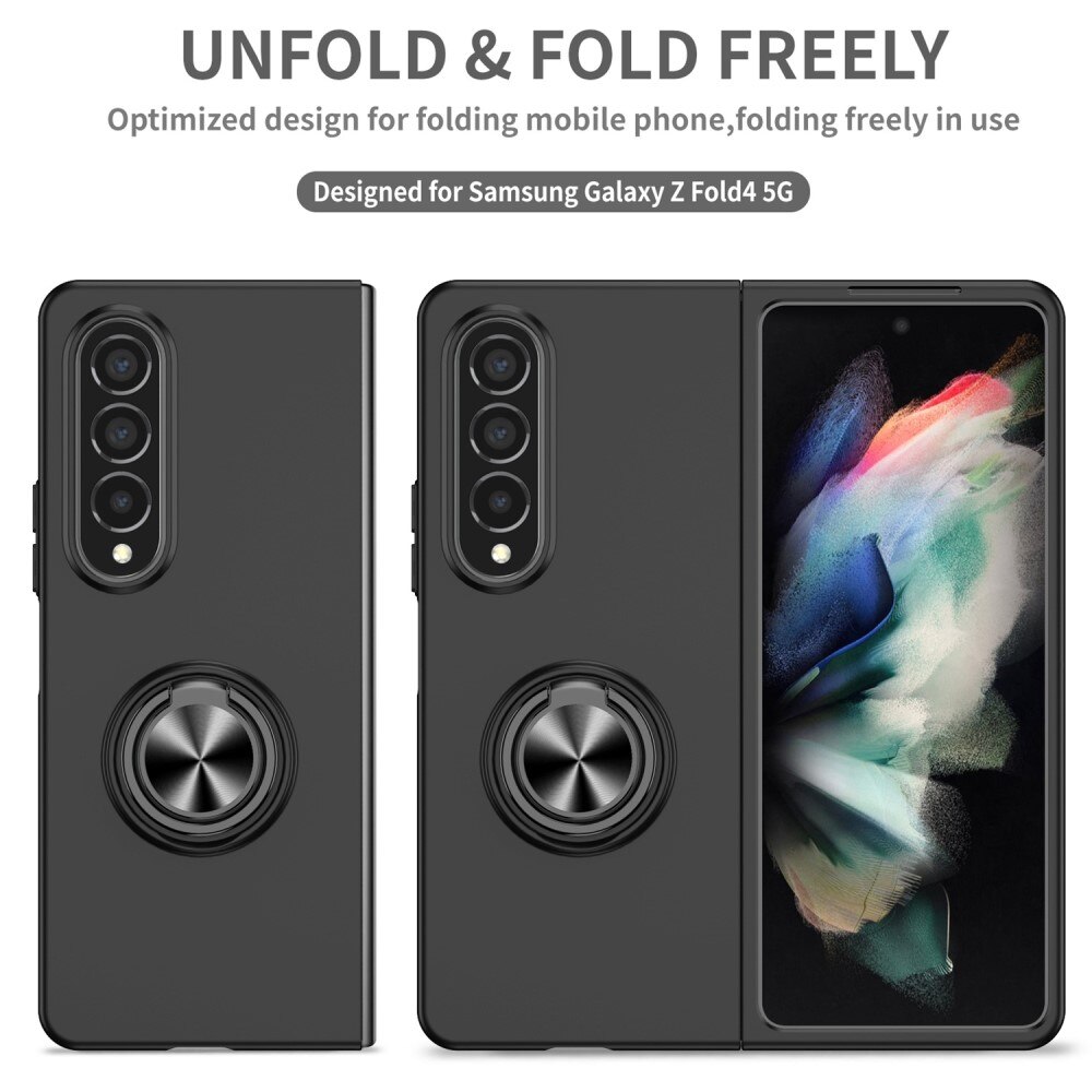 Samsung Galaxy Z Fold 4 Magnetic Case with ring holder Black