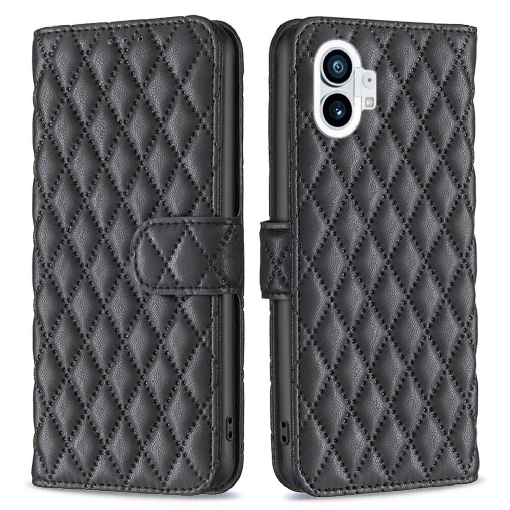 Nothing Phone 1 Wallet Case Quilted Black