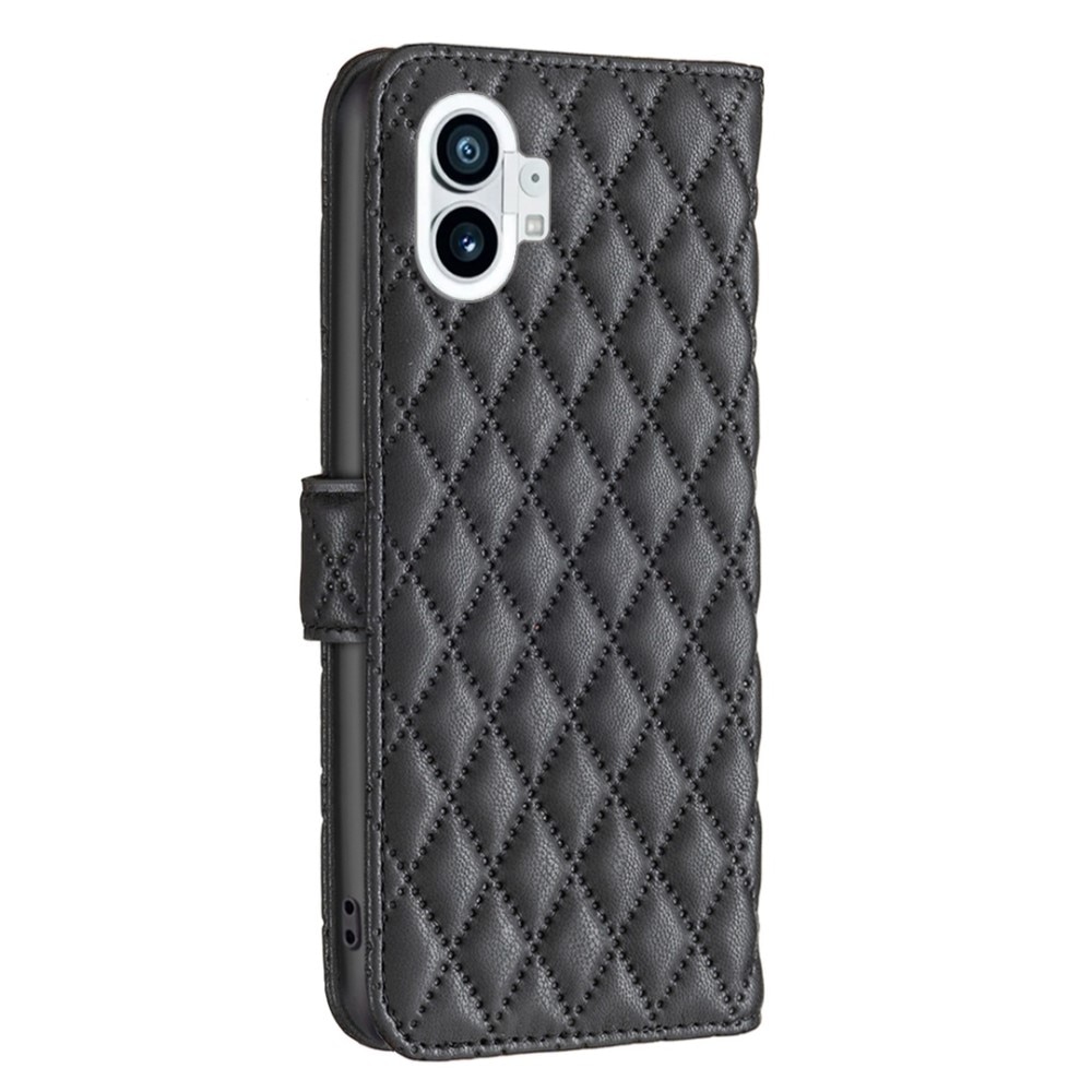 Nothing Phone 1 Wallet Case Quilted Black