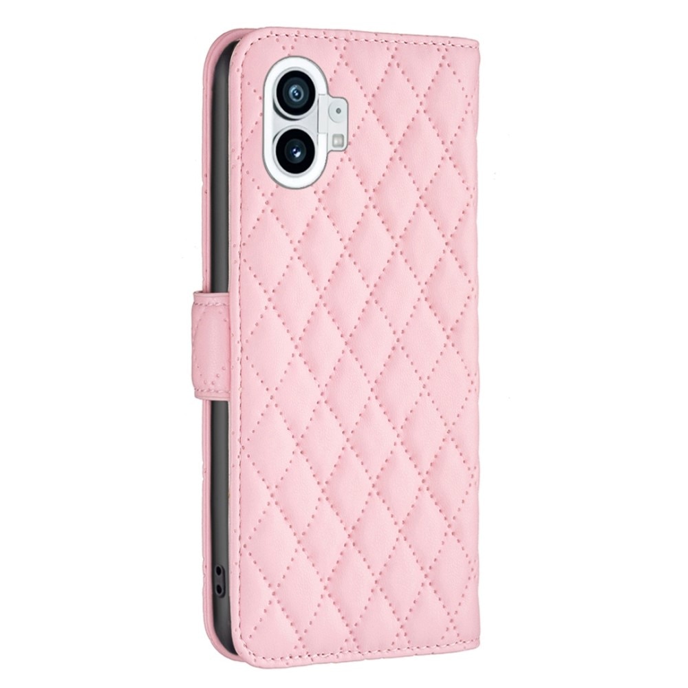 Nothing Phone 1 Wallet Case Quilted Pink