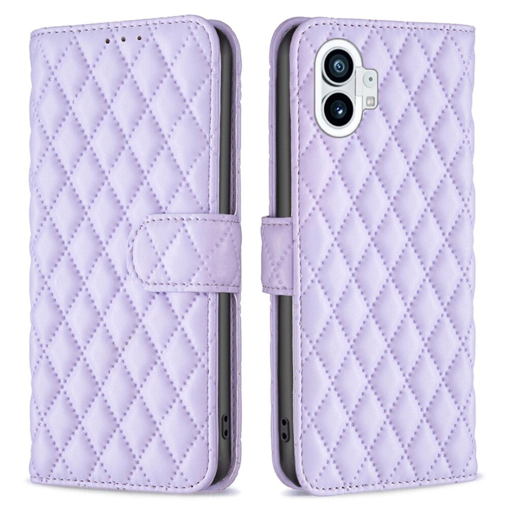 Nothing Phone 1 Wallet Case Quilted Purple