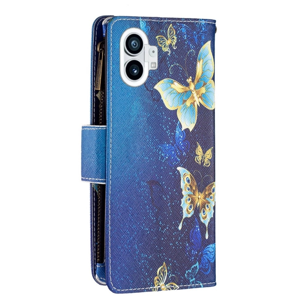 Nothing Phone 1 Wallet Purse Blue Butterflies