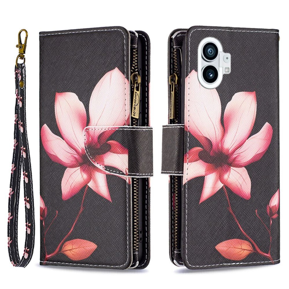 Nothing Phone 1 Wallet Purse Pink Flower