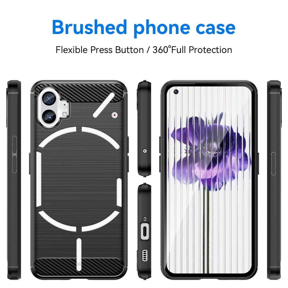 Nothing Phone 1 Brushed TPU Case Black
