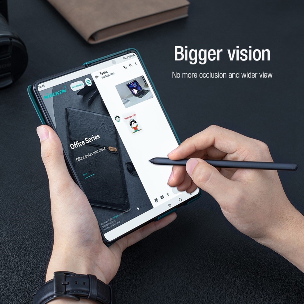 Samsung Galaxy Z Fold 4 Qin Pro Camshield with Pen slot Black