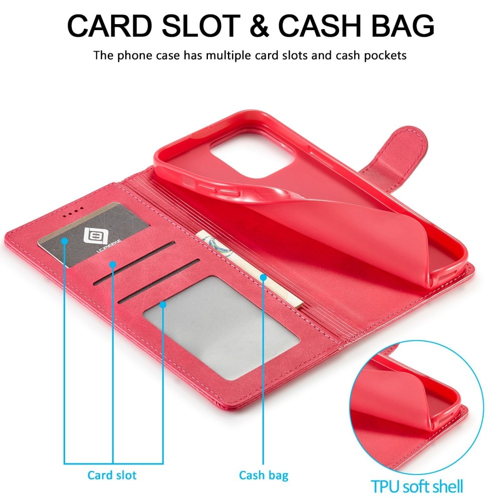 iPhone 14 Pro Wallet Case Red