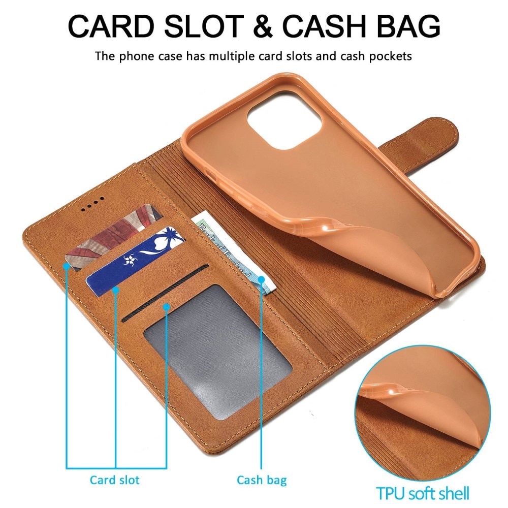 iPhone 14 Plus Wallet Case Cognac