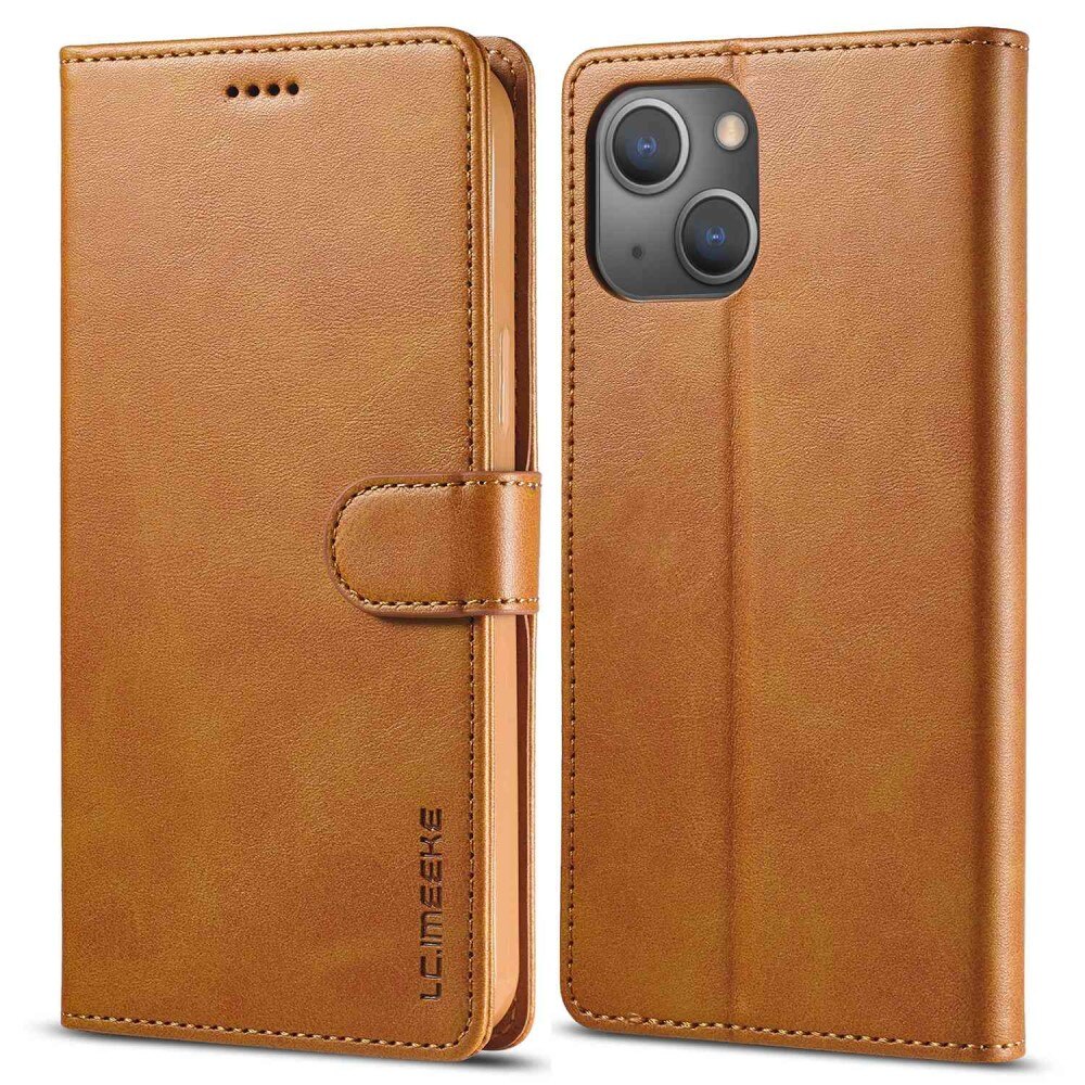 iPhone 14 Plus Wallet Case Cognac