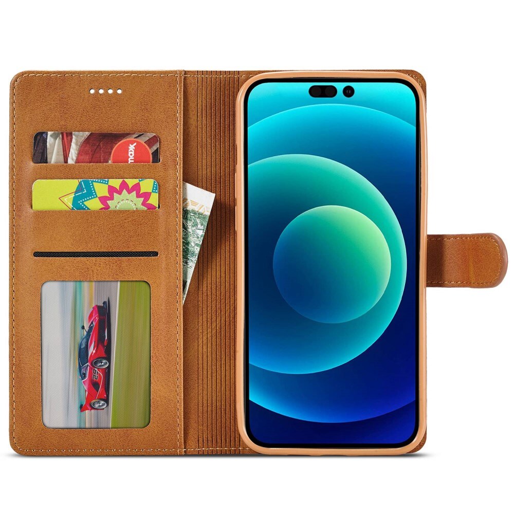 iPhone 14 Plus Wallet Case Cognac