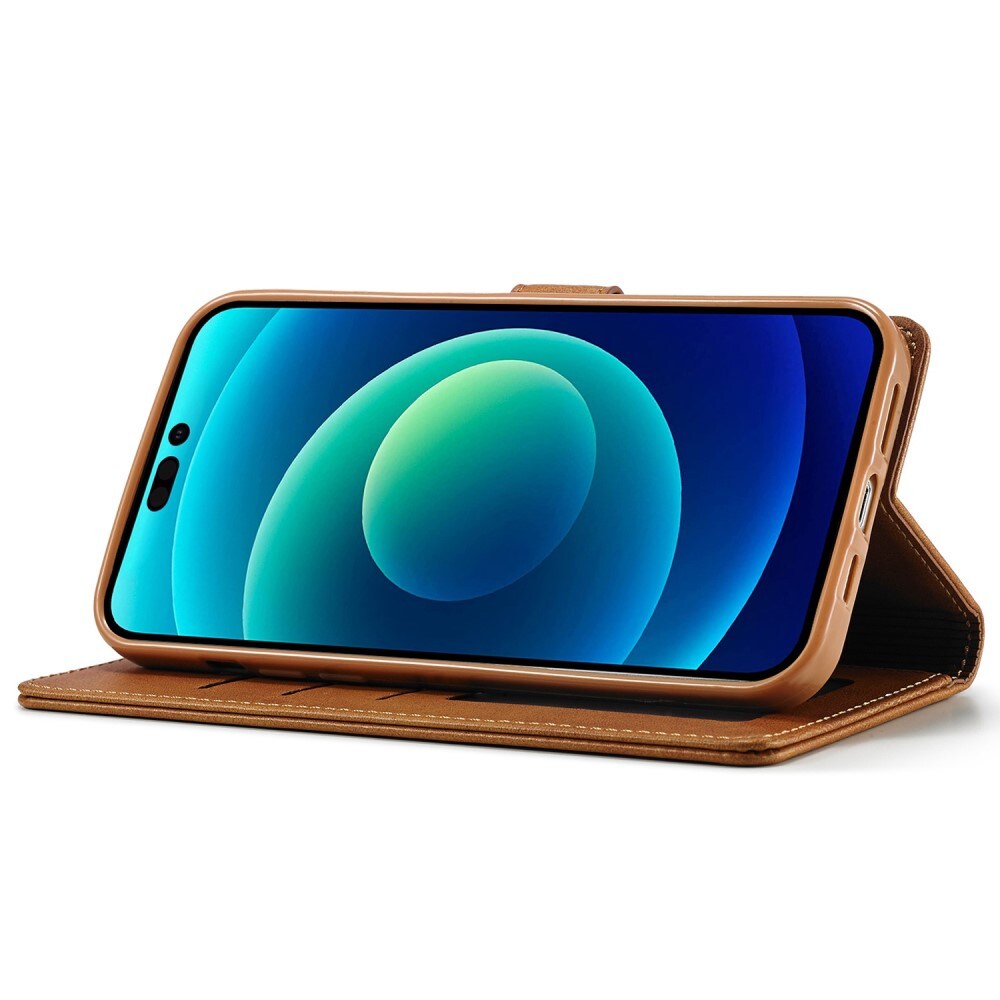 iPhone 14 Plus Wallet Case Cognac